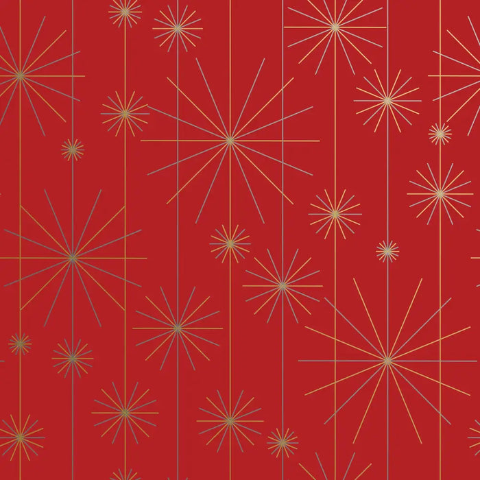 Gift Wrap - Starburst Red (Recycled Fiber) - XB568.24.208