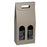 Grigio - 2 Bottle Carrier -  Gray Groove 7 x 3-1/2 x 15  30/cs - Mac Paper Supply