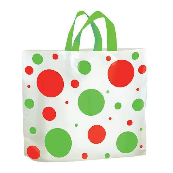 Holiday Dots Ameritote Plastic Shopper | 200/Carton - Mac Paper Supply
