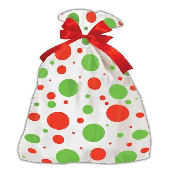 Holiday Dots Print Jumbo Bag | 100/Carton - Mac Paper Supply