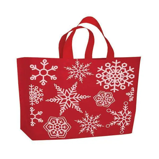 Holiday Snowflake Ameritote Plastic Shopper | 250/Carton - Mac Paper Supply