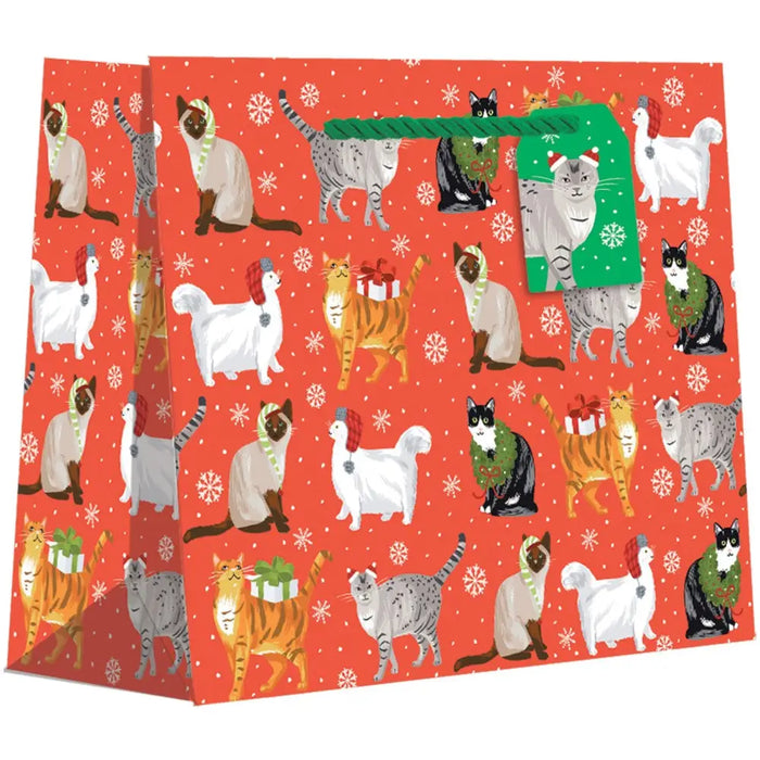 Large Tote - Christmas Cats - BXLT743