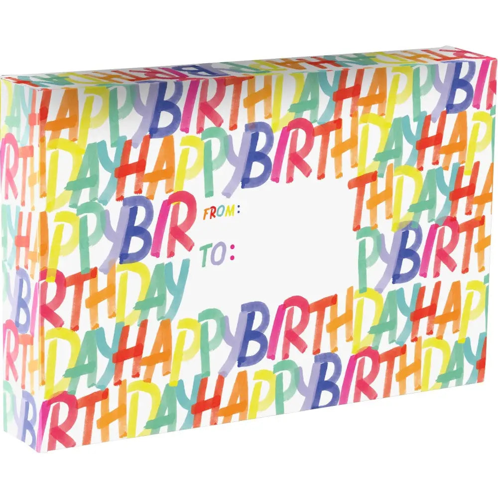 Mailing Box - Rainbow Birthday - Large 18x 12x 3 42 Count - 