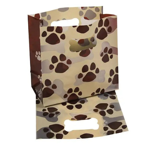 Paws Frosted Bag - 8” x 4” x 8” - Mac Paper Supply