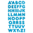 Prismatic Stickers - Alphabet - Blue