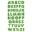 Prismatic Stickers - Alphabet - Green