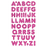 Prismatic Stickers - Alphabet - Pink