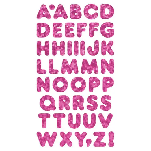 Prismatic Stickers - Alphabet - Pink