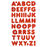 Prismatic Stickers - Alphabet - Red