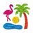 Prismatic Stickers - Birds - Mini Flamingo / Palm Tree - 