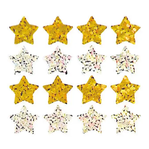 Prismatic Stickers - Education - Micro Stars / Gold & Silver