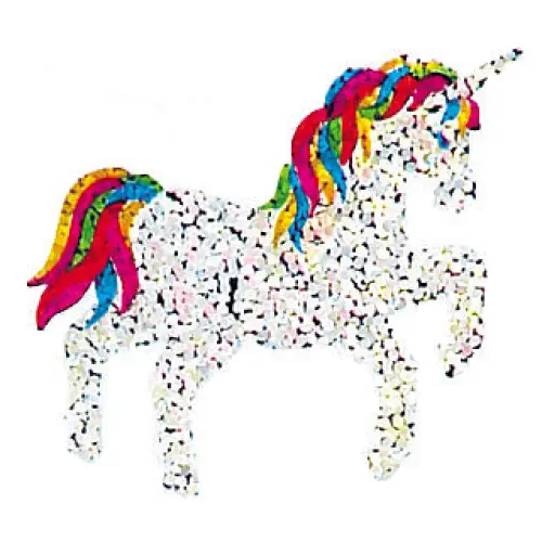 Prismatic Stickers - Fantasy - Unicorn / Rainbow Mane and 