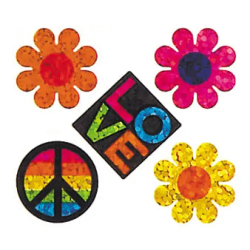Prismatic Stickers - Flowers Garden Nature - Peace / Love / 