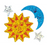 Prismatic Stickers - Flowers Garden Nature - Sun / Moon / 