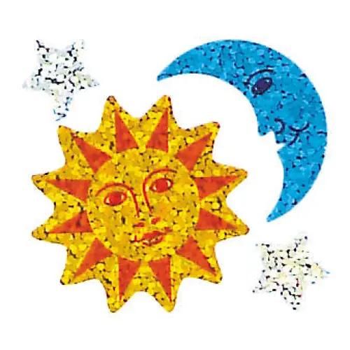 Prismatic Stickers - Flowers Garden Nature - Sun / Moon / 