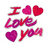 Prismatic Stickers - Hearts / Valentines - I Love You w/ 