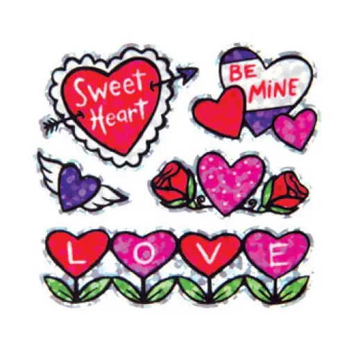 Prismatic Stickers - Hearts / Valentines - Mini Valentine’s 