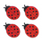 Prismatic Stickers - Insects - Mini Lady Bugs - BS7062