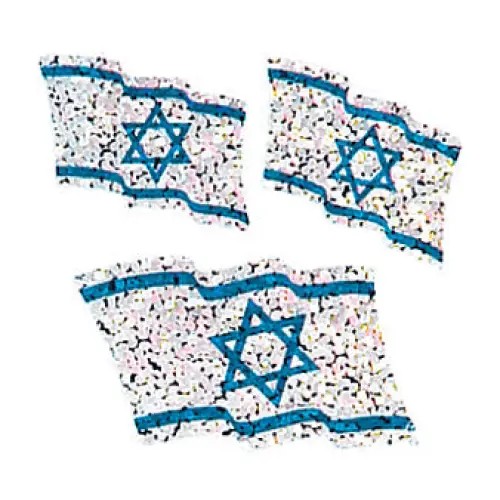Prismatic Stickers - Judaic - Israeli Flags - BS7529