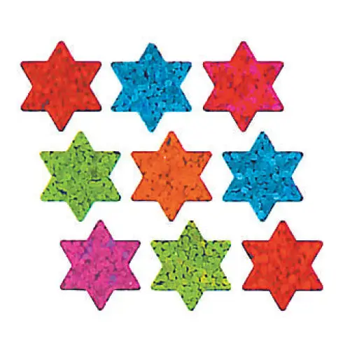 Prismatic Stickers - Judaic - Micro Stars of David / 