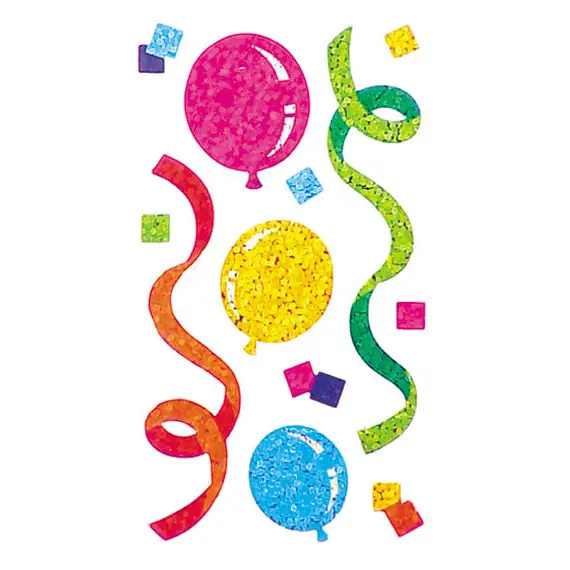 Prismatic Stickers - Party - Balloons / Streamers - BS7008