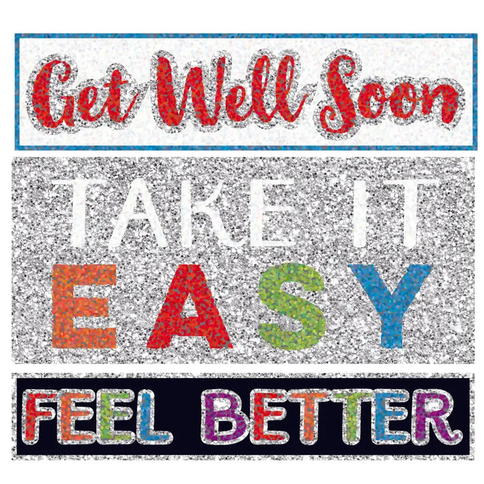 Prismatic Stickers - Party - Get Well / Take It Easy / Feel 