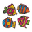 Prismatic Stickers - Sea Life - Four Mini Tropical Fish - 