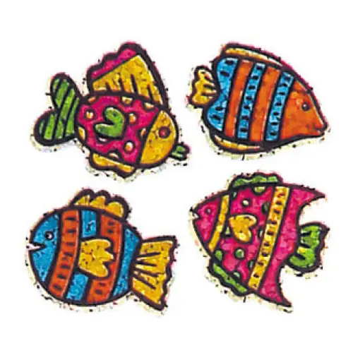 Prismatic Stickers - Sea Life - Four Mini Tropical Fish - 