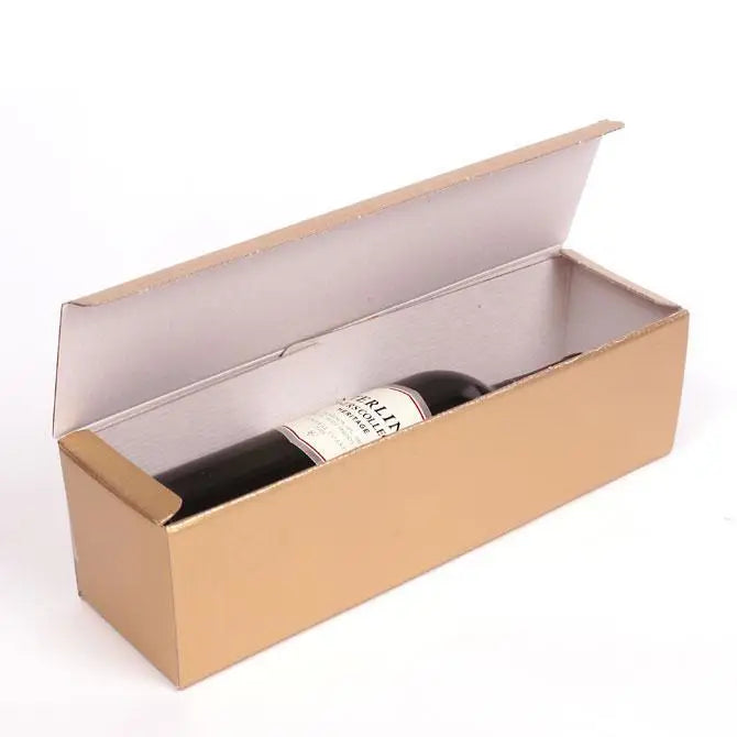Seta Oro - 1 Bottle Box - Matte Gold Embossed 3-3/4 x 3-3/4 x 13-3/8   100/ctn - Mac Paper Supply