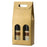 Seta Oro - 2 Bottle Carrier - Matte Gold Embossed 7 x 3-1/2 x 15   30/cs - Mac Paper Supply