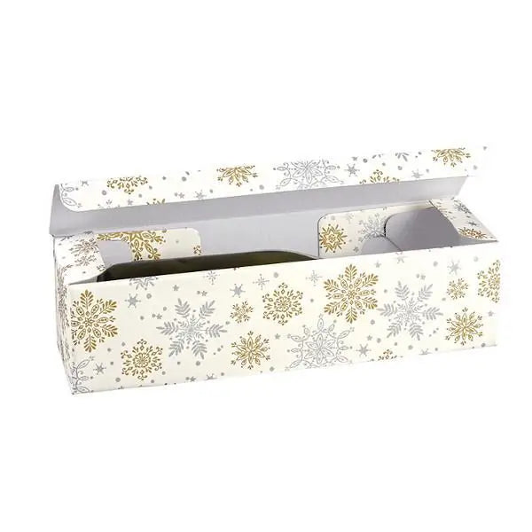 Snowflake - 1 Bottle Box - Linen Embossed  3-3/4 x 3-3/4 x 13-3/8  100/ctn - Mac Paper Supply