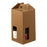 Tawny Textured Rib - 4 Bottle Carrier - Natural Kraft Eflute Finish-  7 x 7 x 13-3/8     20/cs - Mac Paper Supply