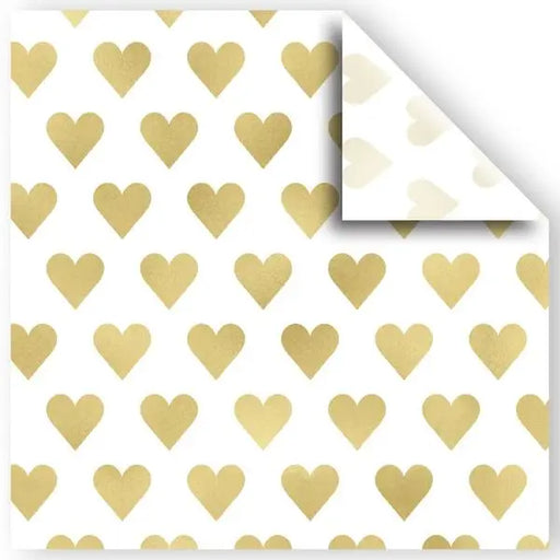 Tissue - Printed - Golden Heart - BPT168