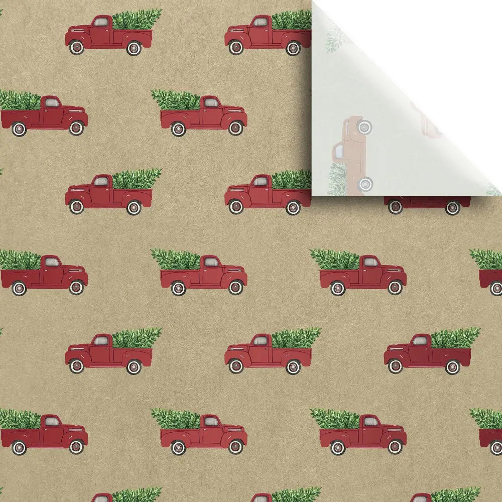 Tissue - Printed - Red Pickup Truck - BXPT623