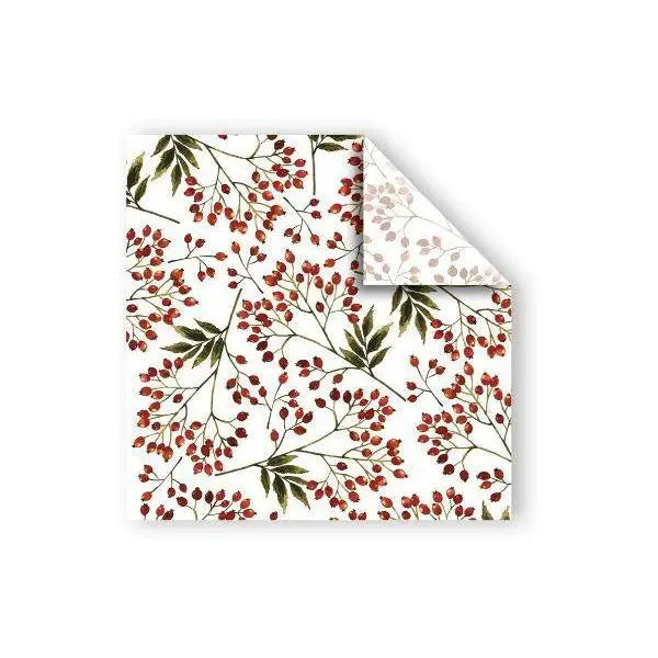 Tissue - Printed - Snow Berries - Mac Paper Supply